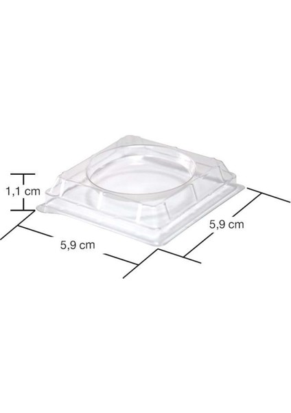 Plastik Mini Kap Kapağı (Düz) 120 cc - 120'LI