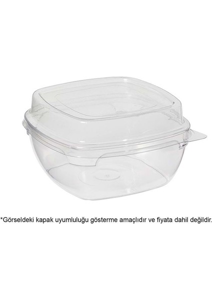 Kristal Kare Kase Şeffaf 300 ml - 12'li