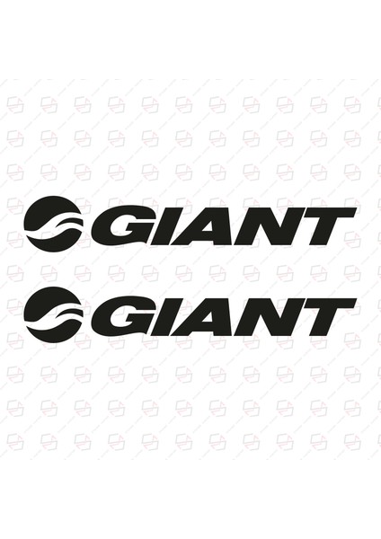 Sticker Master Sticker Master Giant Bisiklet Sağ ve Sol Etiket Çıkartma Yapıştırma 25 cm Siyah Oto Motor Pc Etiket