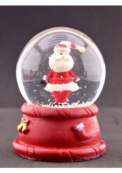 Yılbaşı Noel Baba Temalı Orta Boy Işıklı Kar Küresi 9 Cm-14 fiyatları