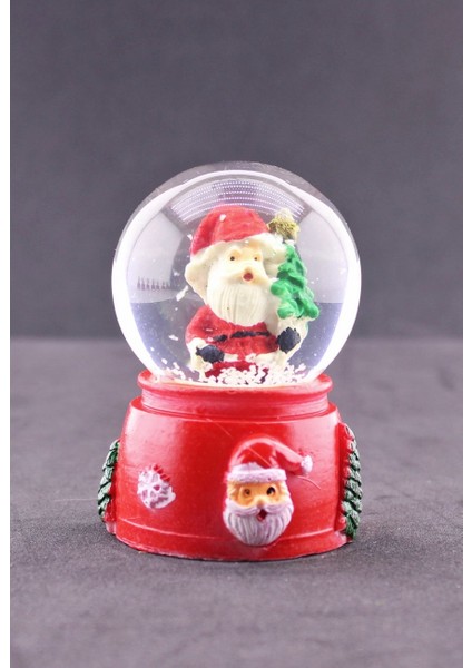 Noel Baba ve Çam Ağacı Temalı Mini Boy Işıklı Yılbaşı Kar Küresi 6.5 cm E fiyatları