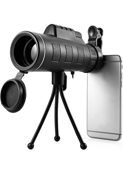 Monoküler Teleskop Hd Dürbün Bak4 40X60 Tripod Telefon Klip