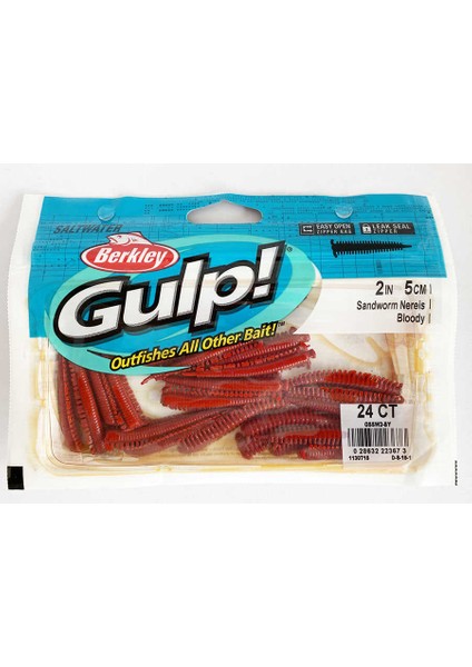 Gulp Saltwater Sandworm 5cm Lrf Silikon Yem