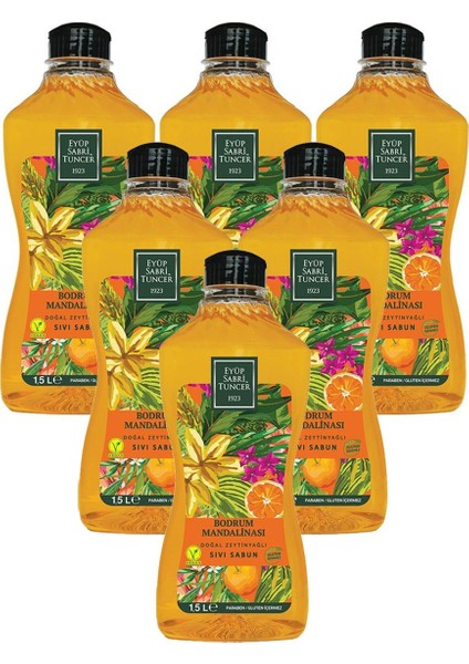 Bodrum Mandalinası 1,5 lt Sıvı Sabun x 6 Adet