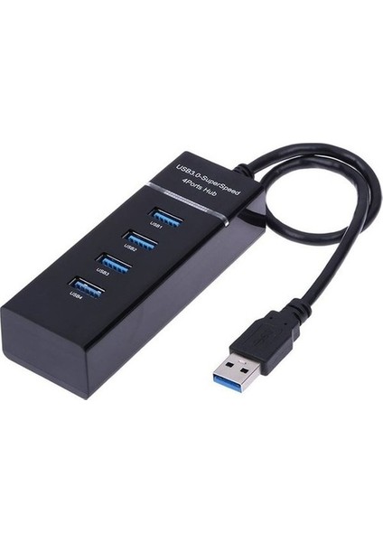USB Çoklayıcı Siyah Işıklı Switch Port 4 Port USB Hub 3.0