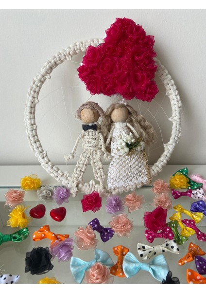 Makrome Gelin-Damat Kapı ve Duvar Süsü