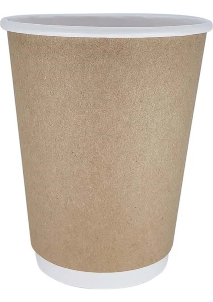 Ambalaj Pazarı Double Wall Kraft Karton Bardak 14 Oz - 25'li