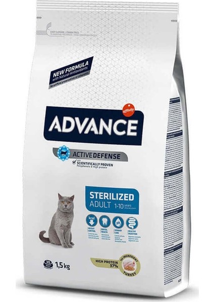 Hindili Kısırlaştırılmış Yetişkin Kedi Maması 1,5 kg