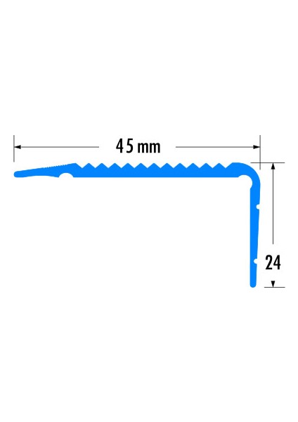 Alüminyum Merdiven Profili 45x24mm BOY3m