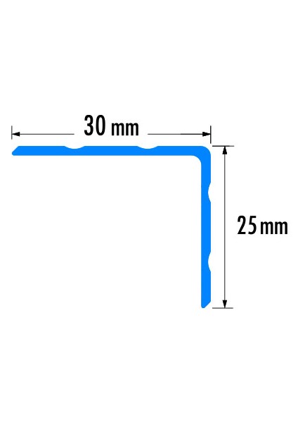 Alüminyum Merdiven Profili 30x25mm Boy2.7m