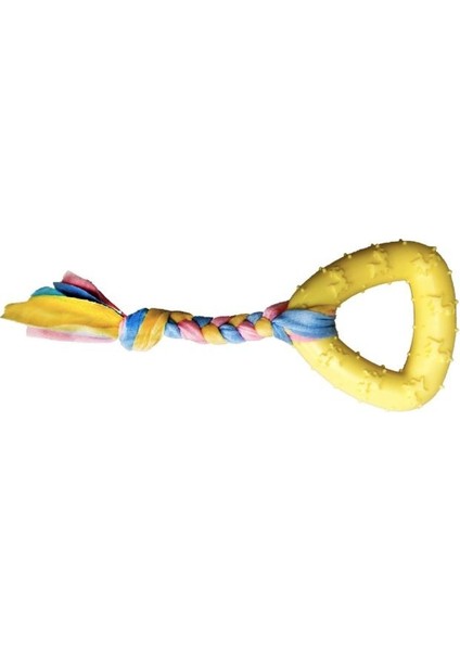 Diş Ipli Kauçuk Üçgen Köpek Oyuncağı 20 cm