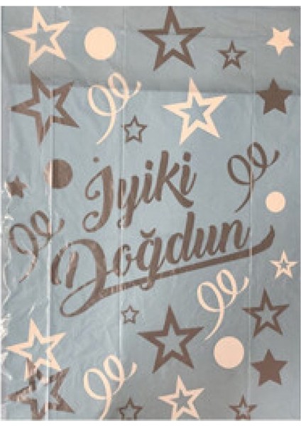 Masa Örtüsü Iyiki Doğdun Mavi 120X180 cm Pk:1