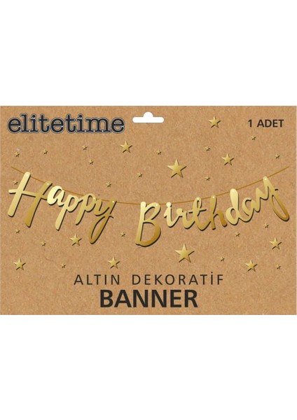 Flama Happy Brıthday Metalize Altın Pk:1