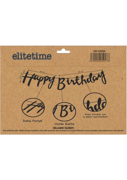Flama Happy Brıthday Metalize Altın Pk:1 modelleri