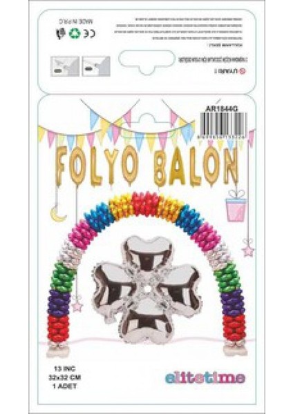 Folyo Balon Kalp Çiçek Modeli Gümüş 13ınc Pk:1 fiyatları