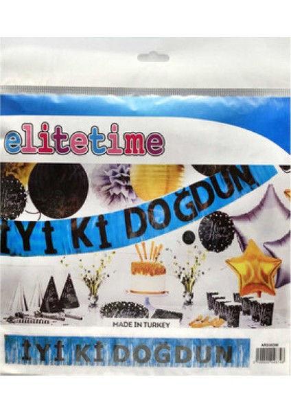 Iyiki Doğdun Banner Püsküllü Metalize Mavi P1 fiyatları