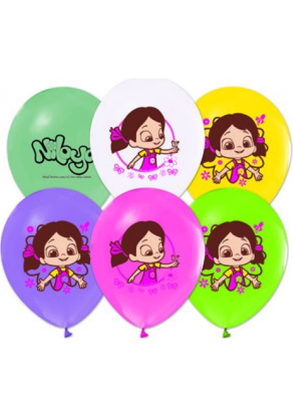 Balon 4+1 Niloya Baskılı Pastel PK:100