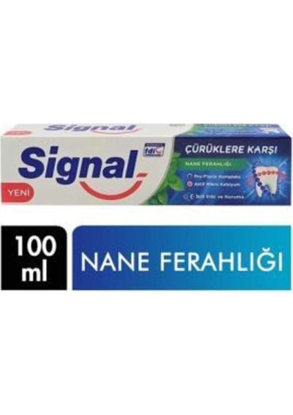 Çürüklere Karşı Nane Ferahlığı Diş Macunu 100 ml 12 Adet