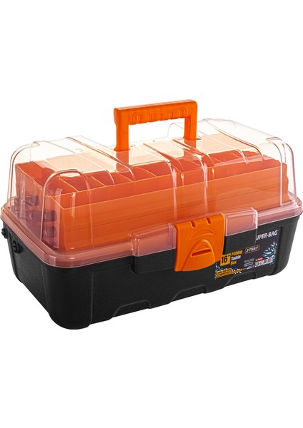Super-Bag 16' Takım Çantası 3 Raflı Hırdavat Çivi (Şeffaf) ASR-5038
