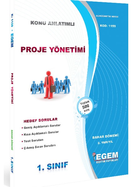 Egem Eğitim Yayınları Proje Yönetimi Konu Anlatımlı Soru Bankası-Bahar Dönemi (2. Yarıyıl)