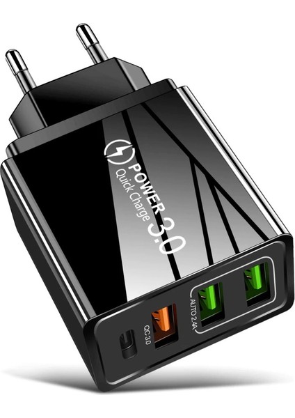 Hızlı Şarj PD20W + Qc3.0 USB + 2.4A Çift USB Çoklu Şarj