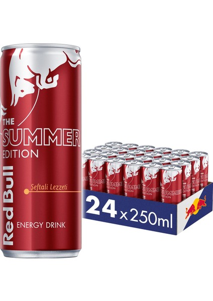 Enerji İçeceği, Şeftali, Summer Edition, 250 ml (24'lü Paket, 24x250 ml)