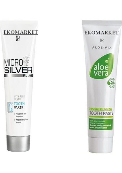 Microsilver Plus Diş Macunu + Lr Aloe Vera Hassas Diş Macunu