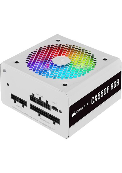 CP-9020225-EU CX550F Rgb 550W 80+ Bronz Tam Modüler Beyaz Güç Kaynağı