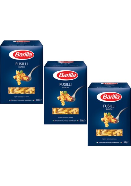 Burgu Makarna (Fusilli) 500 Gr. x 3 Lü
