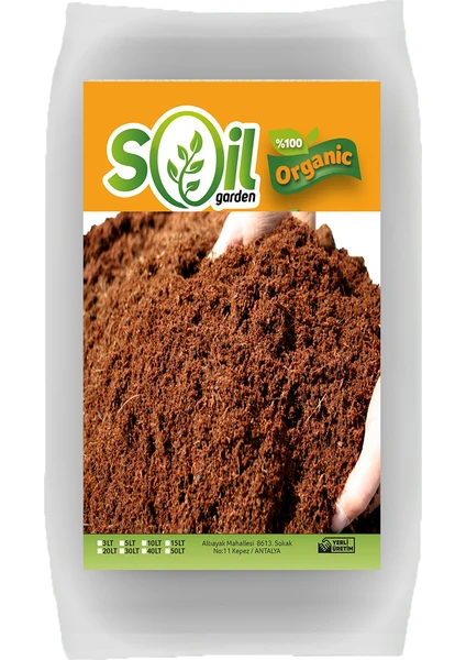 Soil Garden Cocopeat Hindistan Cevizi Torfu  Lifi  20 lt  (100% Doğal ) Katkısız