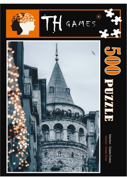 500 Parça Kutulu İstanbul Galata Kulesi Puzzle 48 x 68 cm