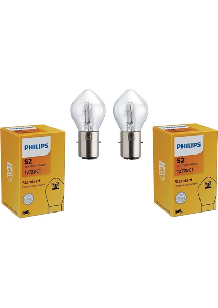 S2 35/35W Motosiklet Far Ampulu (Iki Adet) 12728 C1 Ean- 8711500773593