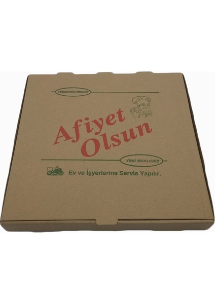 Pizza Kutusu Kraft -Kahverengi 28 x 28 cm 100'lü