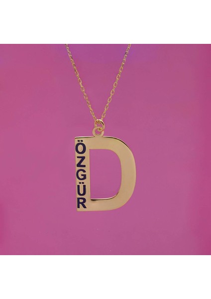 İsimli ve Harfli Kişiye Özel Tasarım Gümüş Kolye