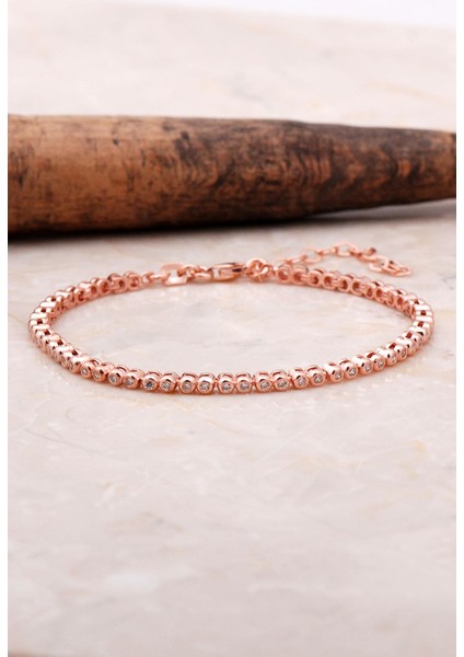 Rose Gümüş Su Yolu Bileklik