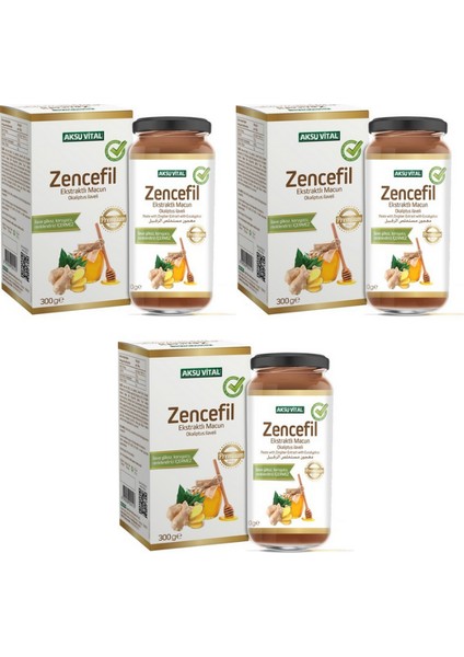 Zencefil Ekstratlı Macun 300 gr 3'lü