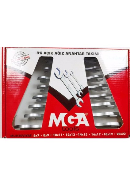 Mega 8 Parça Açık Ağız Anahtar Takımı