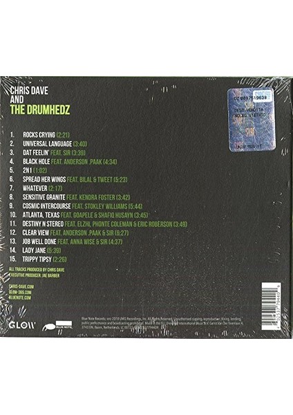 Blue Note Records Chrıs Dave & The Drumhedz - Chrıs Dave & The Drumhedz -1CD