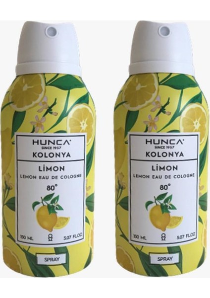 80 Derece Aerosol Sprey Limon Kolonyası 150 ml x 2