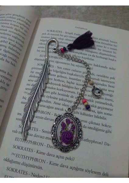 Kitap Ayracı Rokoko Dikişli El Işlemeli Ayraç