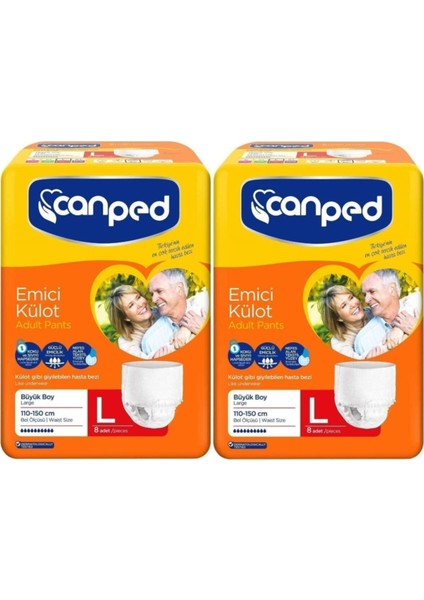 Emici Külot Large Hasta Bezi 8'li