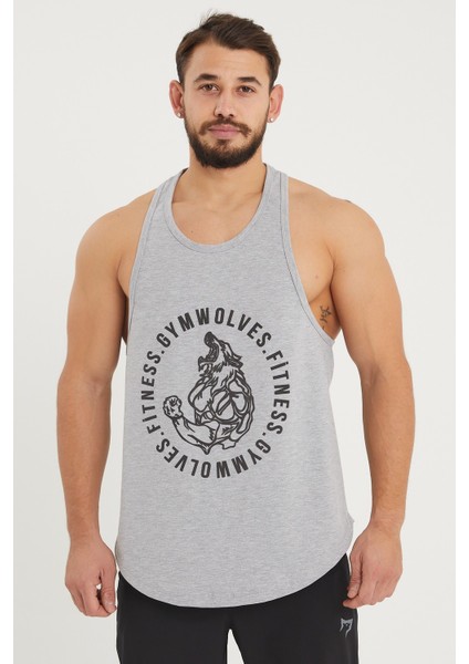Erkek Spor Atleti | Stringer | Workout Tanktop | Wolf Serisi