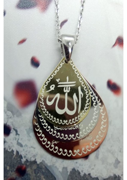3 Lü Dua (Allah Lafzı-Nazar Duası-Ayetel Kürsi) Kadın Gümüş Kolye fiyatları