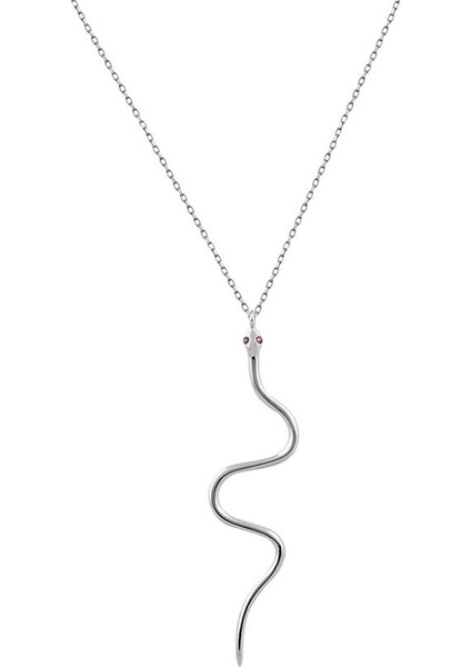 Yılan Figürlü Gümüş Kadın Kolye