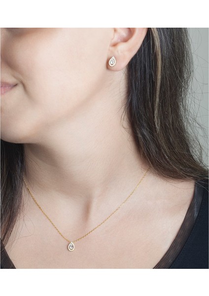 Damla Taşlı Gümüş Takı Seti fiyatları