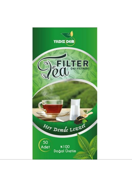 Yıldız Dem Tea Filter Çay Demleme Poşeti/filtresi 50'li