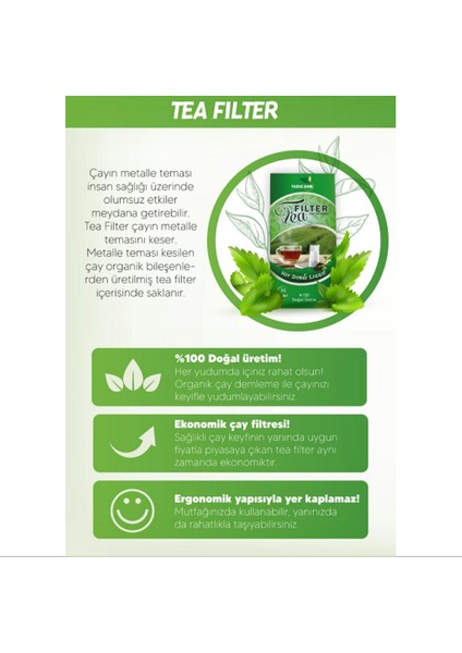 Yıldız Dem Tea Filter Çay Demleme Poşeti/filtresi 50'li