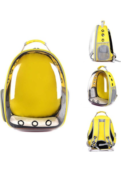 Kedi ve Küçük Irk Köpek Şeffaf Astronot Taşıma Sırt Çantası