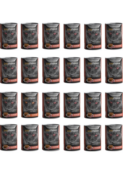 Ro Choice Kuzu Etli Şekersiz Tahılsız Ezme Kısırlaştırılmış Kedi Konservesi 400GR x 24 Adet