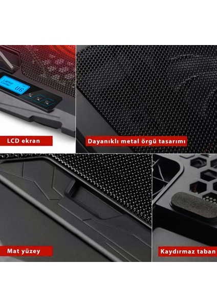 Dg-62 Notebook Laptop Soğutucu 4 Fan Ledli indirimleri